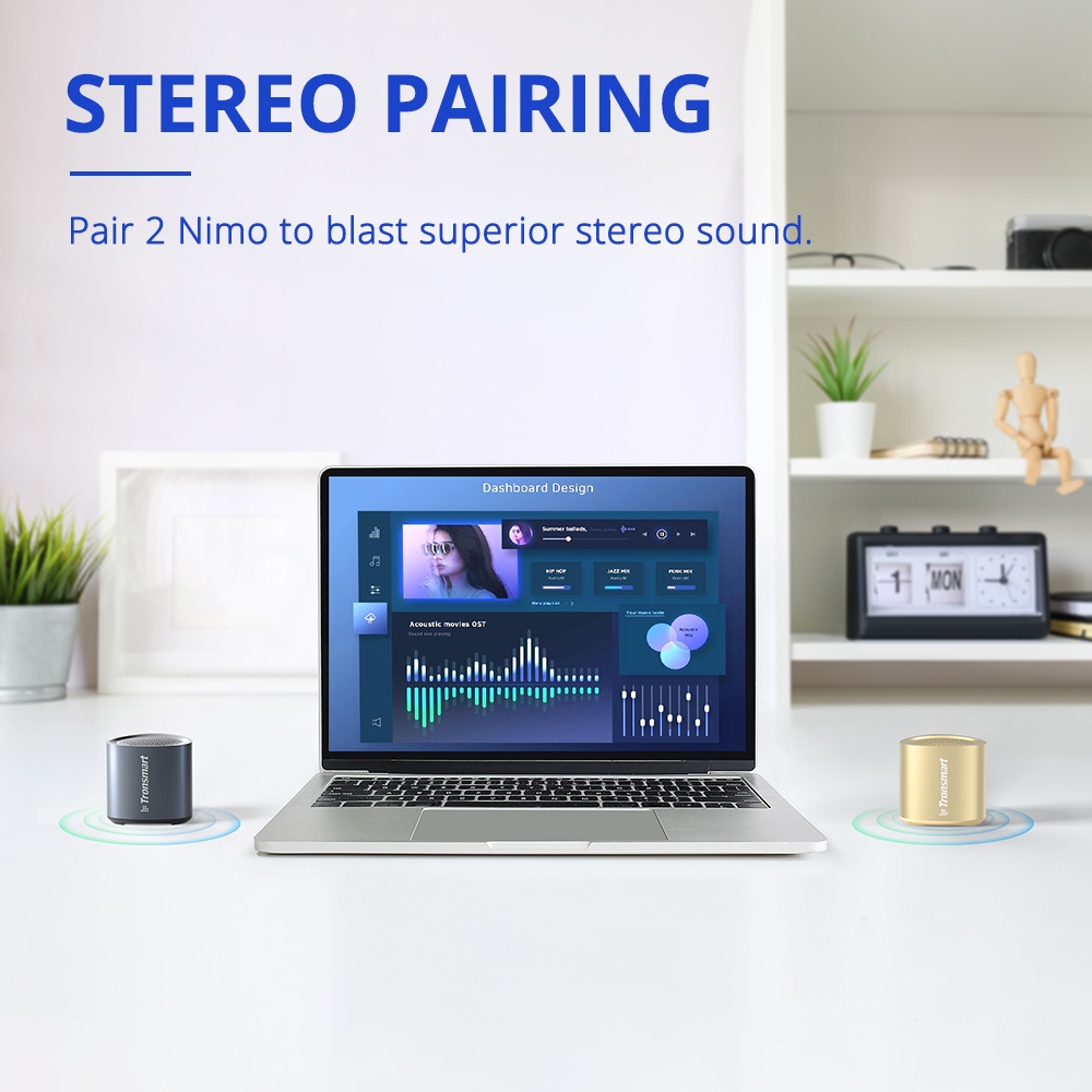 Loa Bluetooth 5.3 Mini Di Động Tronsmart Nimo IPX7 - Đa Sắc 4 Màu - Stereo Pairing 2 Loa - Chính Hãng - BH 12 Tháng