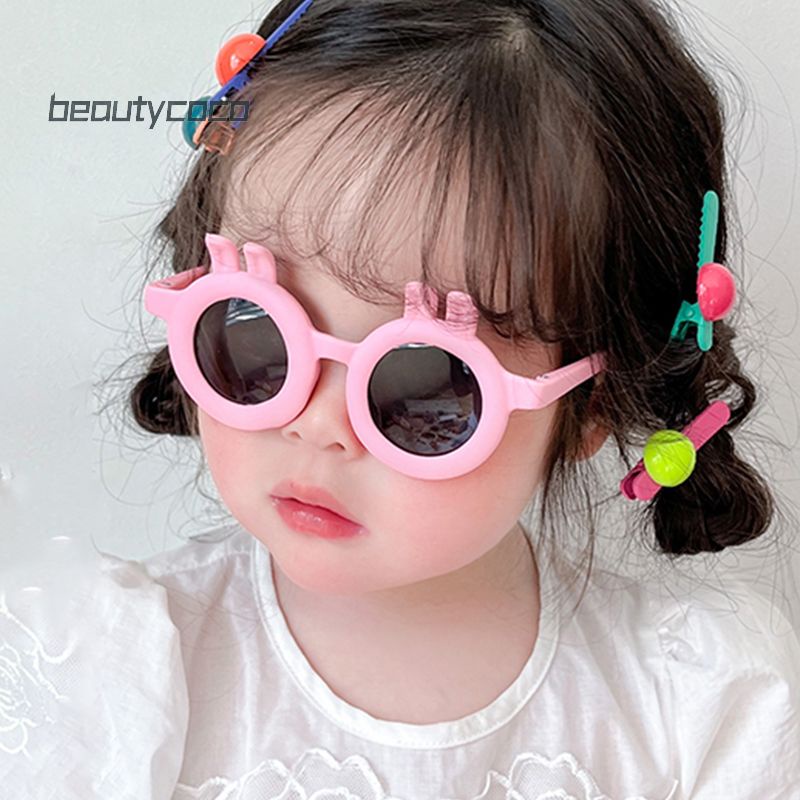 Beautycoco🍊Kính râm UV gọng dẻo cho bé mắt tai thỏ