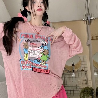 Áo Thun Tay Dài Chống Nắng Bằng Lụa Lạnh Nhẹ Thoáng Khí In Họa Tiết Thời Trang Mùa Hè Hàng Mới 2023