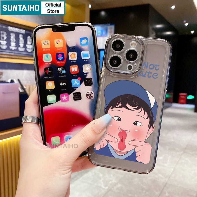 Suntaiho Ốp Lưng iPhone bựa dễ thương Ốp Điện Thoại Trong Suốt Chống Sốc Cho iphone 11 pro max 14 12 13 iphone xr x xs max ip 7 8 plus