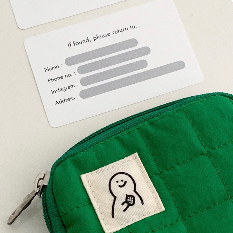 Ví Đựng Tiền Xu Màu Trơn Họa Tiết Caro Dễ Thương