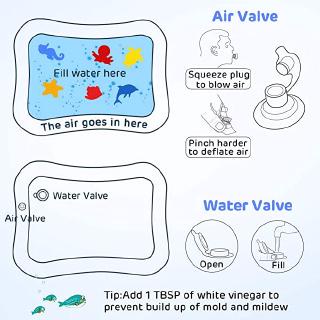 Thảm Nước Bơm Hơi Mềm Mại Hình Động Vật Biển Cho Bé