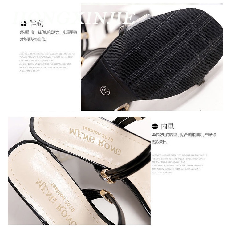 HONGXINJIE  Giày Cao Gót Mũi Nhọn GIÀY SANDAL Thời Trang Mới 2023 Cho Nữ  Thanh lịch Phong cách Stylish Cái mới X0101660 37Z230910