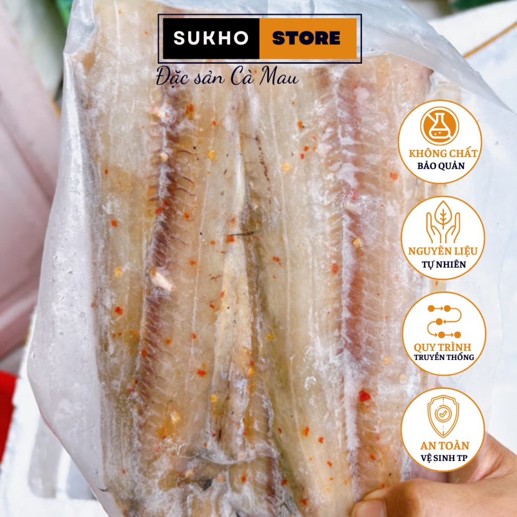 Khô cá hố, con to hút chân không phơi tự nhiên không tẩm gia vị vừa ăn 500g - Sukho Store