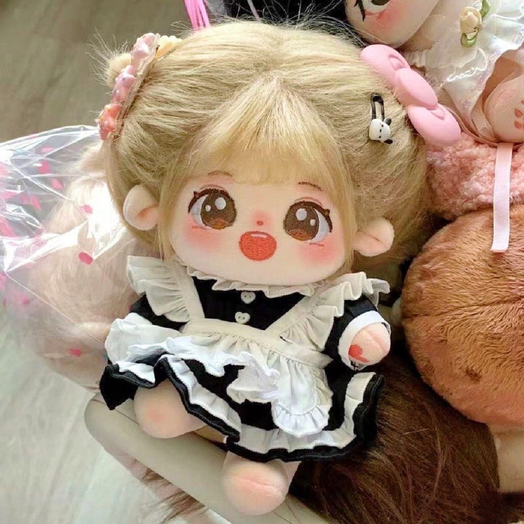 Bộ Đồ Hóa Trang Cô Hầu Gái 20cm Bằng cotton Dành Cho Búp Bê 06910