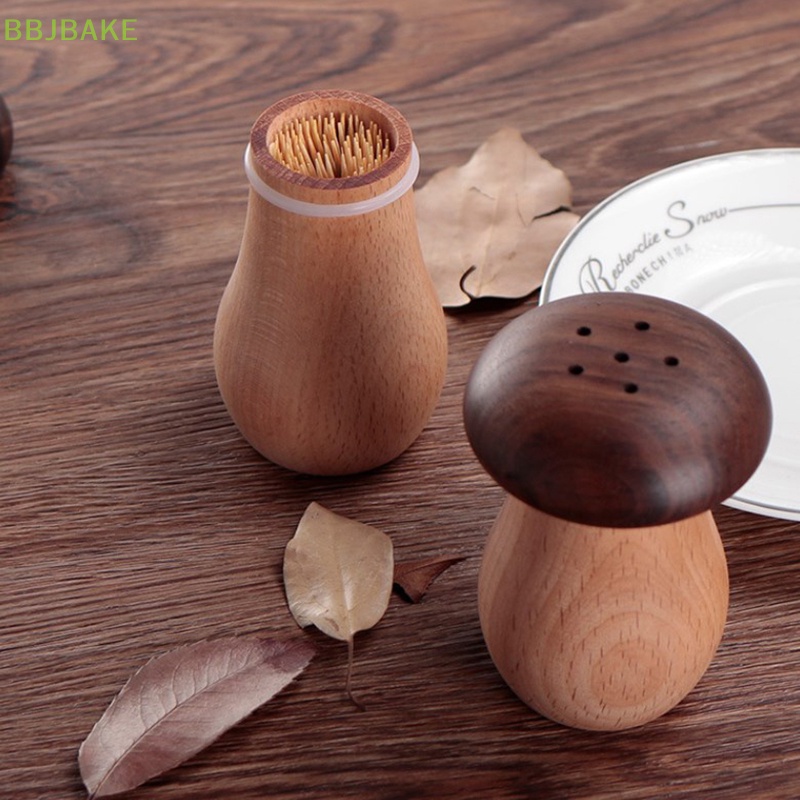 Hộp Gỗ Đựng Tăm Xỉa Răng Hình Nấm Sáng Tạo kcb