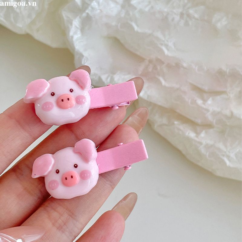 ✨✨Kẹp Tóc Hình Chú Heo / Vịt Hoạt Hình Ngọt Ngào Dễ Thương Cho Bé Gái