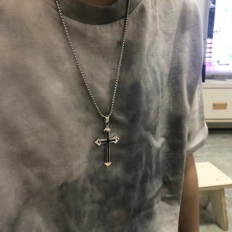 1 Vòng cổ Mặt Thánh Giá Phong Cách hip hop Thời Trang Đơn Giản