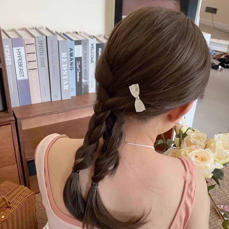 Kẹp Tóc Hình Ngôi Sao / Nơ / Trái Tim Đính Đá Lấp Lánh Kiểu Hàn Quốc Dễ Thương Cho Bé Gái