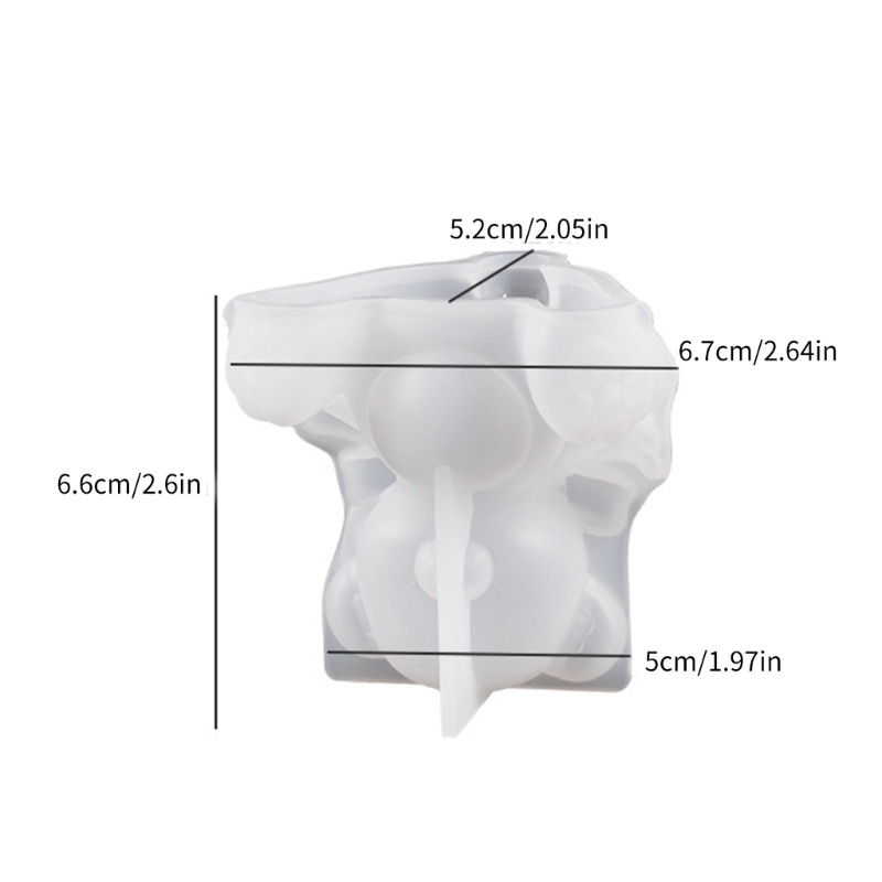Khuôn silicone Làm Xà Phòng / Nến Hình Gấu 3d diy