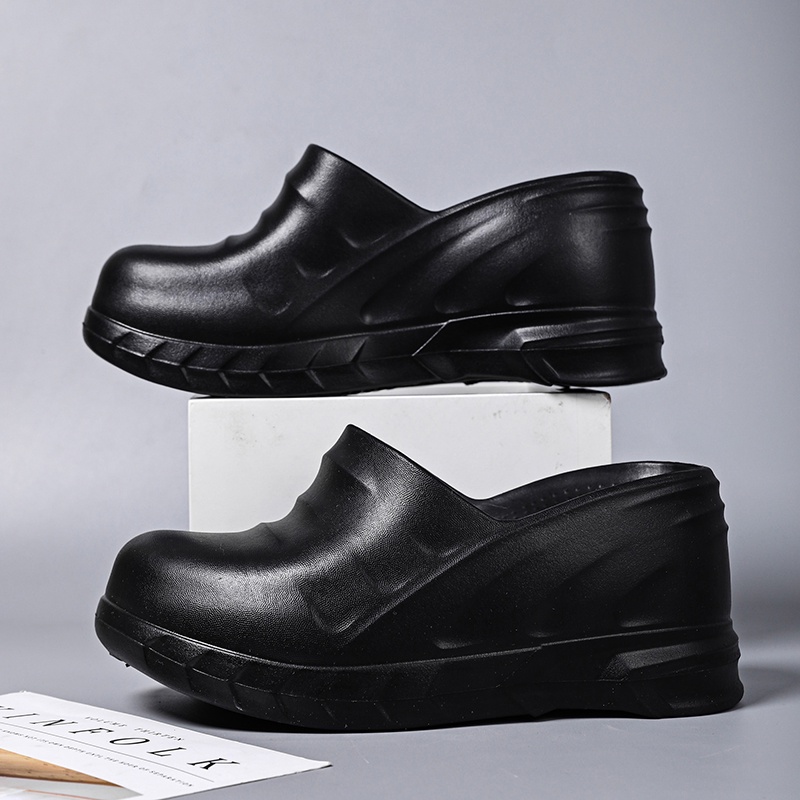 Mới Giày Cao Su sandal 9cm Chống Thấm Nước Size 36-41