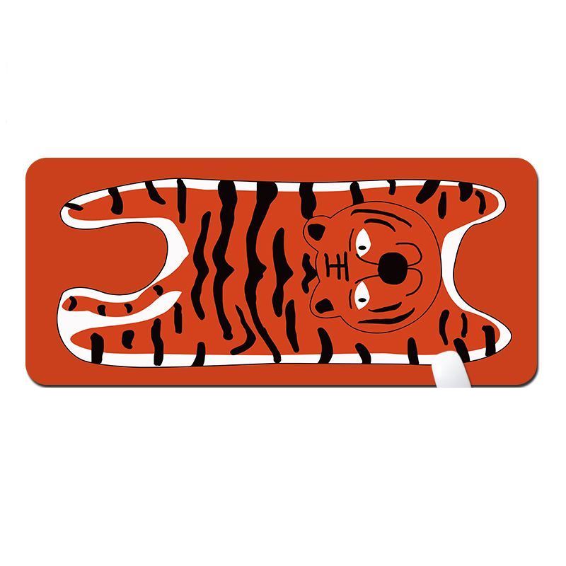 Hoạt Hình Tấm Lót Chuột Và Bàn Phím Máy Tính Dày Chống Trượt Cỡ Lớn In Hình Hổ Dễ Thương