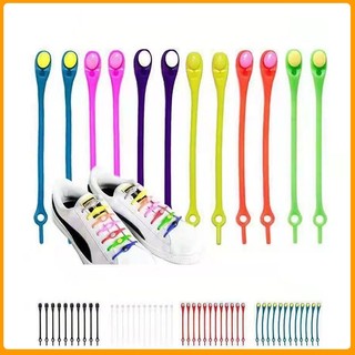 Set 12 Dây Buộc Giày Bằng Silicon 12 Món Cho Trẻ Em