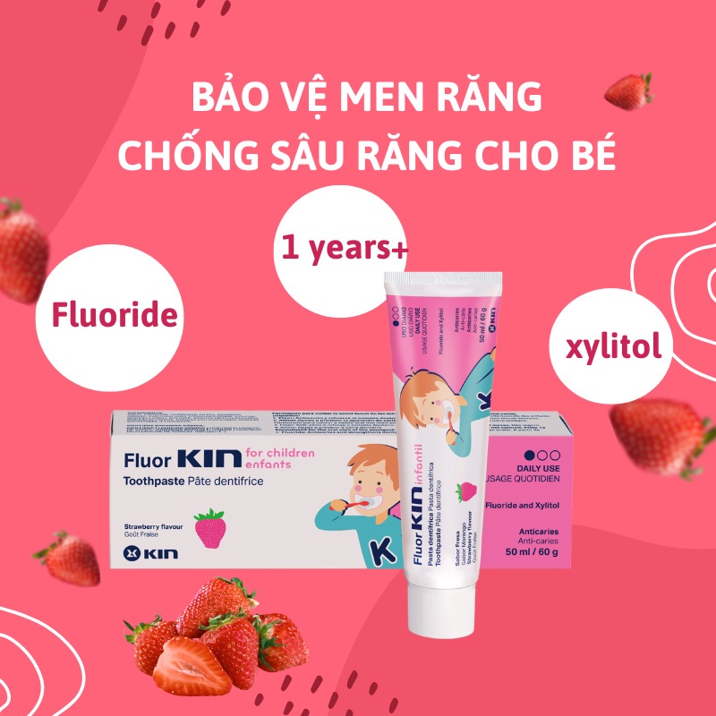 Kem Đánh Răng Fluor Kin Infantil Cho Bé Từ 1 Tuổi