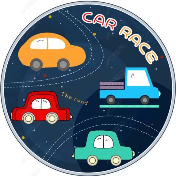 Thảm Tròn Lót Sàn Chống Trượt In Hoạt Hình Dễ Thương Cho Bé