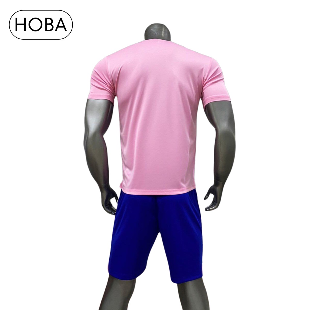 Bộ quần áo bóng đá đồ đá banh AC Milan hồng xanh thun lạnh cao cấp