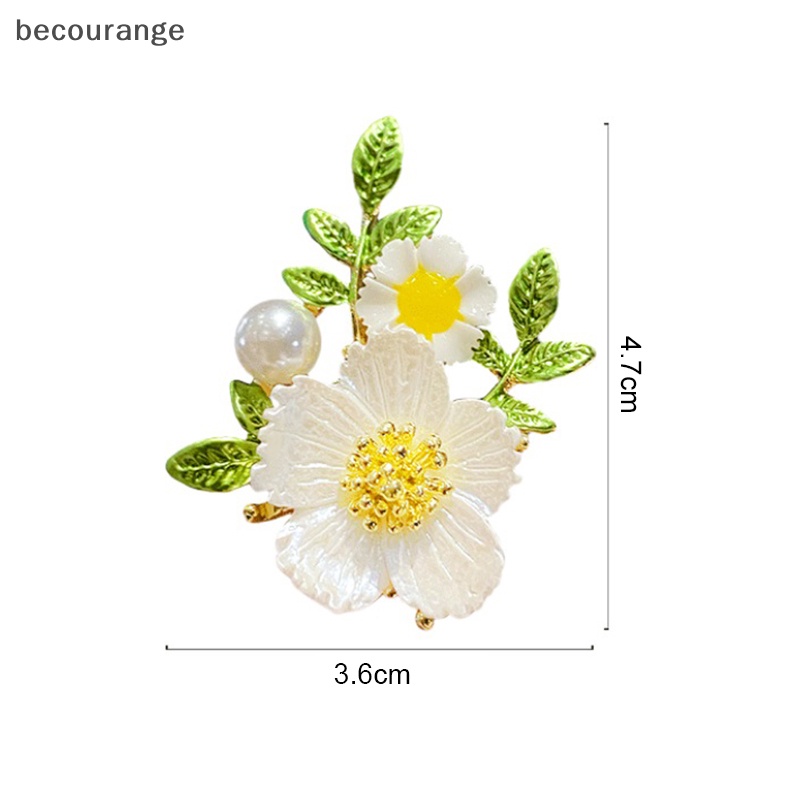 Ghim Cài Áo Hình Hoa Cúc Đính Ngọc Trai Nhân Tạo Cao Cấp Thời Trang Cho Nữ
