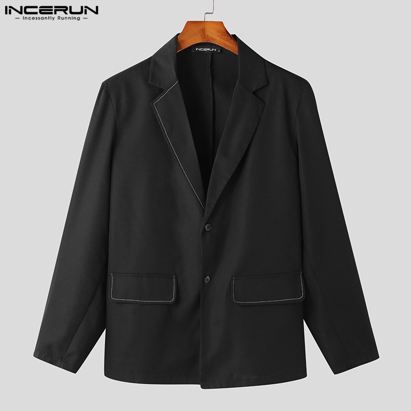 INCERUN Áo Vest Tay Dài Màu Sắc Thanh Lịch Thời Trang Cho Nam