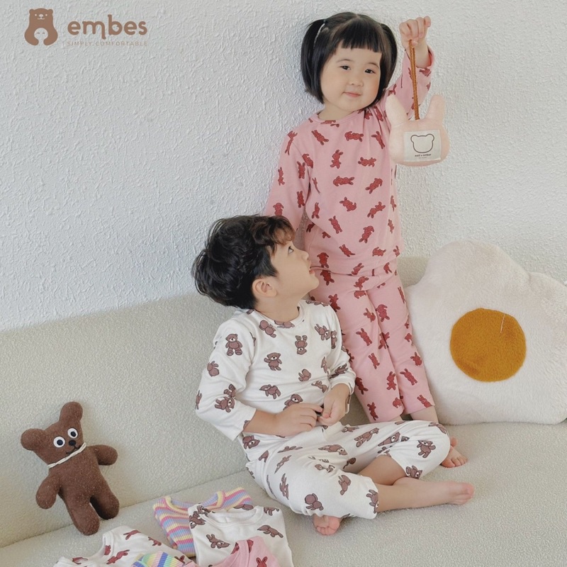 Embes Bộ dài ấm embes thu đông cho bé