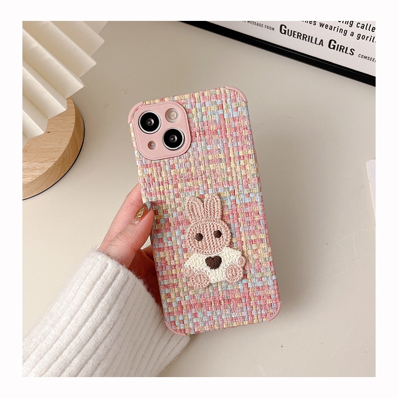 Ốp Điện Thoại Thêu Hình Thỏ Cho iphone 7 7 plus 8 8plus xs xr 11 12 13 14 pro plus promax