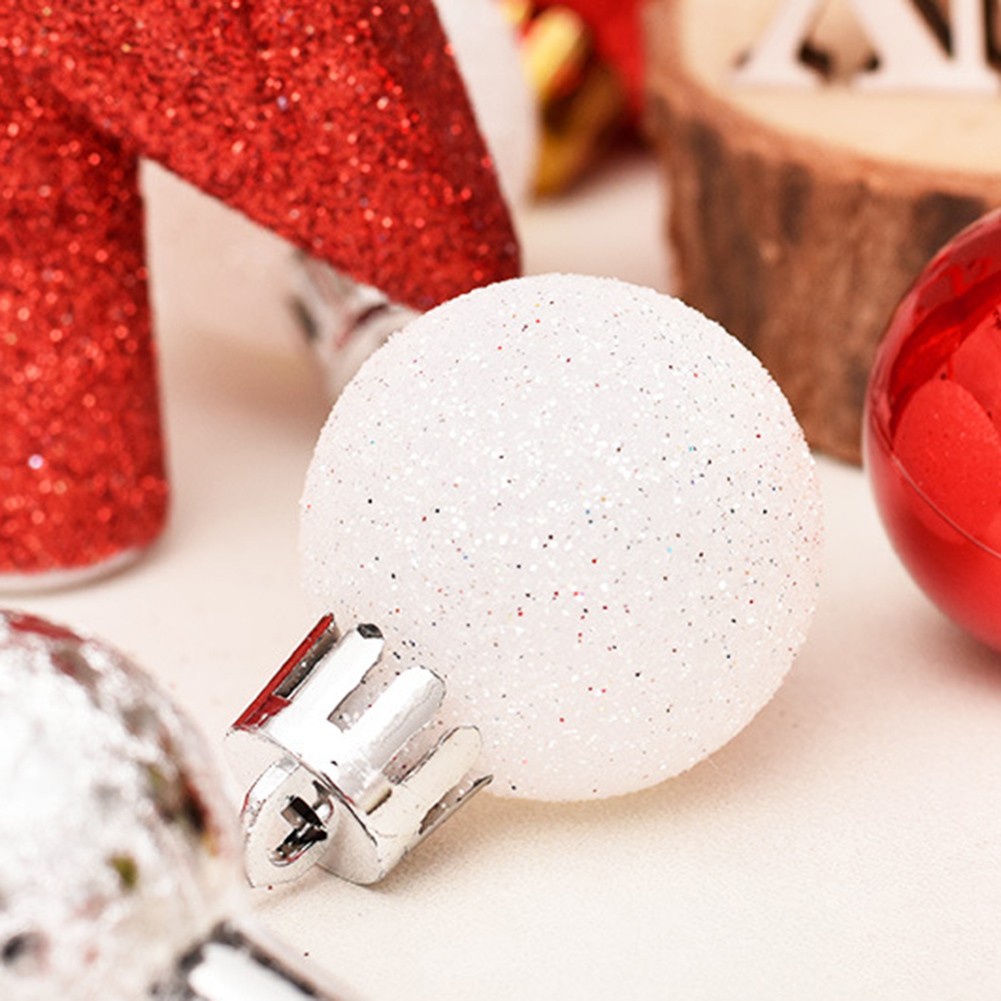 Bộ 30 Quả Châu Trang Trí Cây Thông Noel Kích Thước 3cm