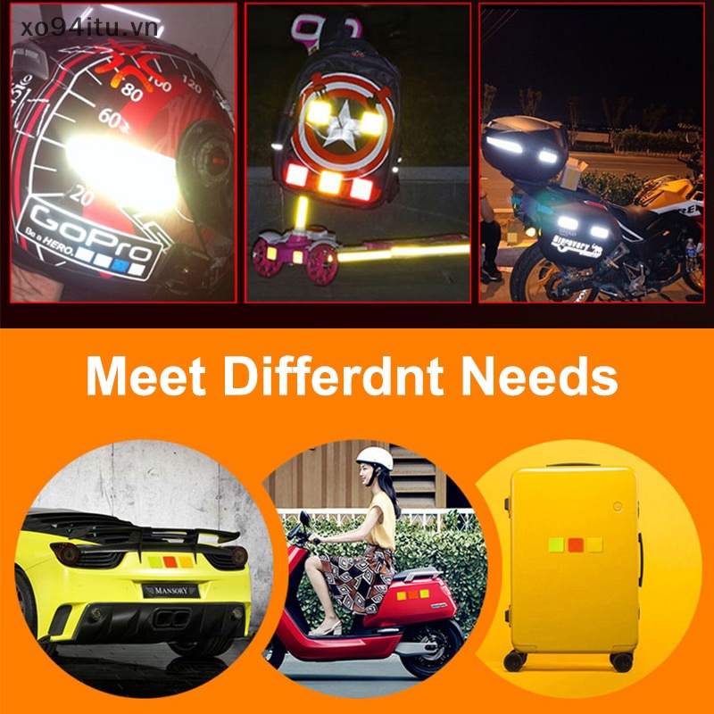 Xoitu Set 10 Miếng Dán Phản Quang Cảnh Báo An Toàn Cho Xe Hơi vn