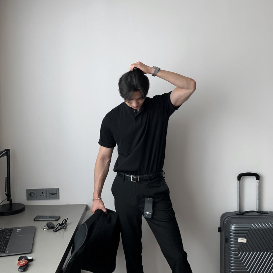 Áo Thun polo Màu Sắc Đơn Giản Cho Nam