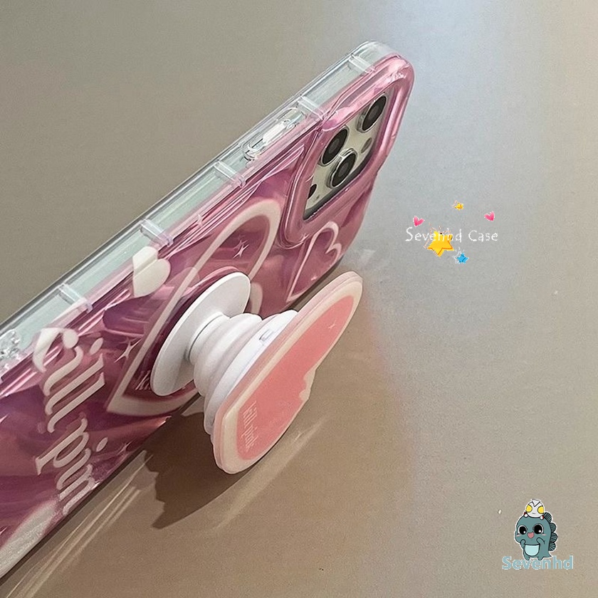 Ốp Điện Thoại Màu laser Họa Tiết Trái Tim Hoạt Hình Cho iphone 15 14 13 12 11 pro max x xr xs max 8 7 plus se 2020