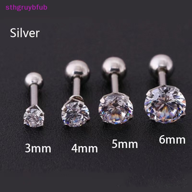 Sthb 1 Bông Tai 4 Chấu Đính Đá Thời Trang Cho Nam / Nữ vn