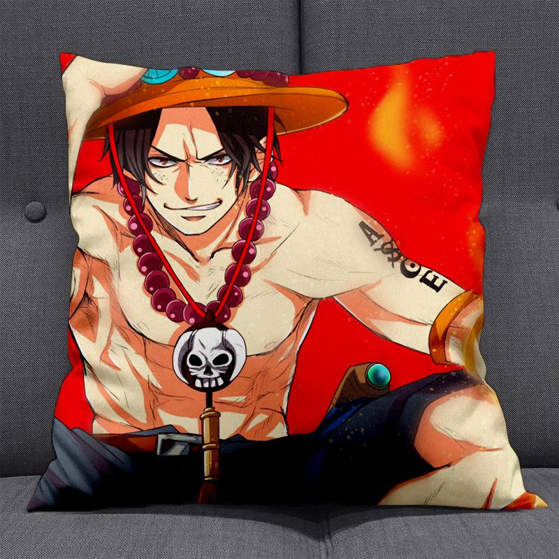 One Gối Tựa sofa Hai Chiều In Hình Nhân Vật luffy Đẹp Mắt