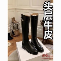 Giày Bốt Da Thật Cao Gót Dày Dặn Có Khóa Cài new york times ~ Cho Nữ