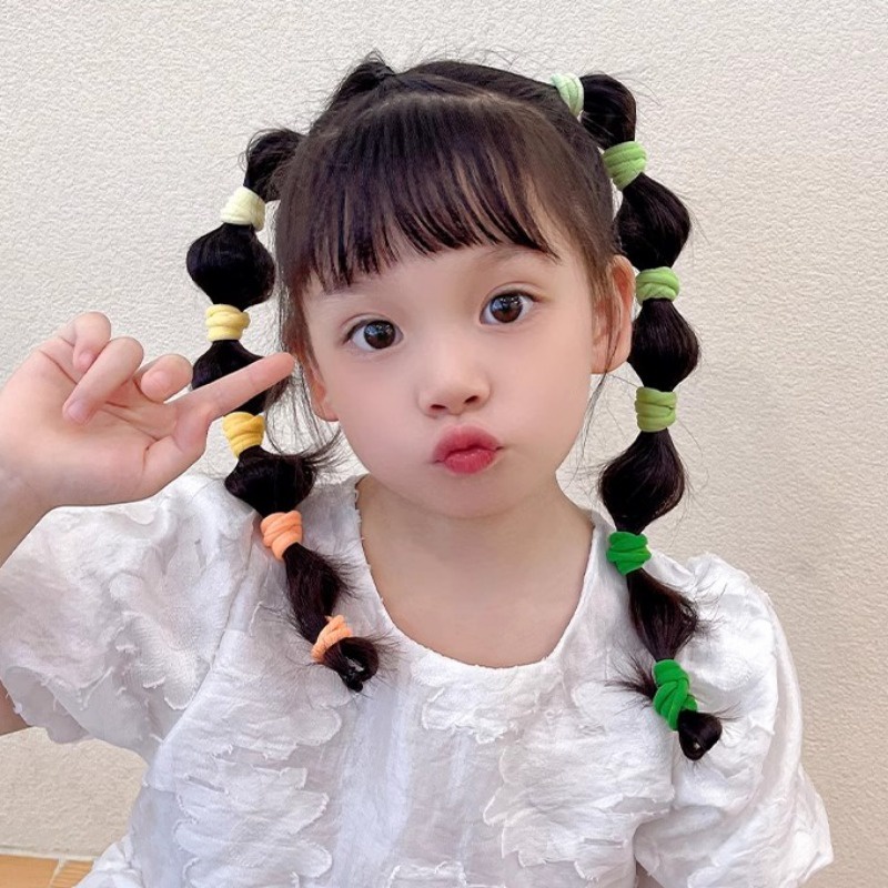 Túi 300 Dây Thun Buộc Tóc Nhiều Màu Sắc Dành Cho Bé Gái