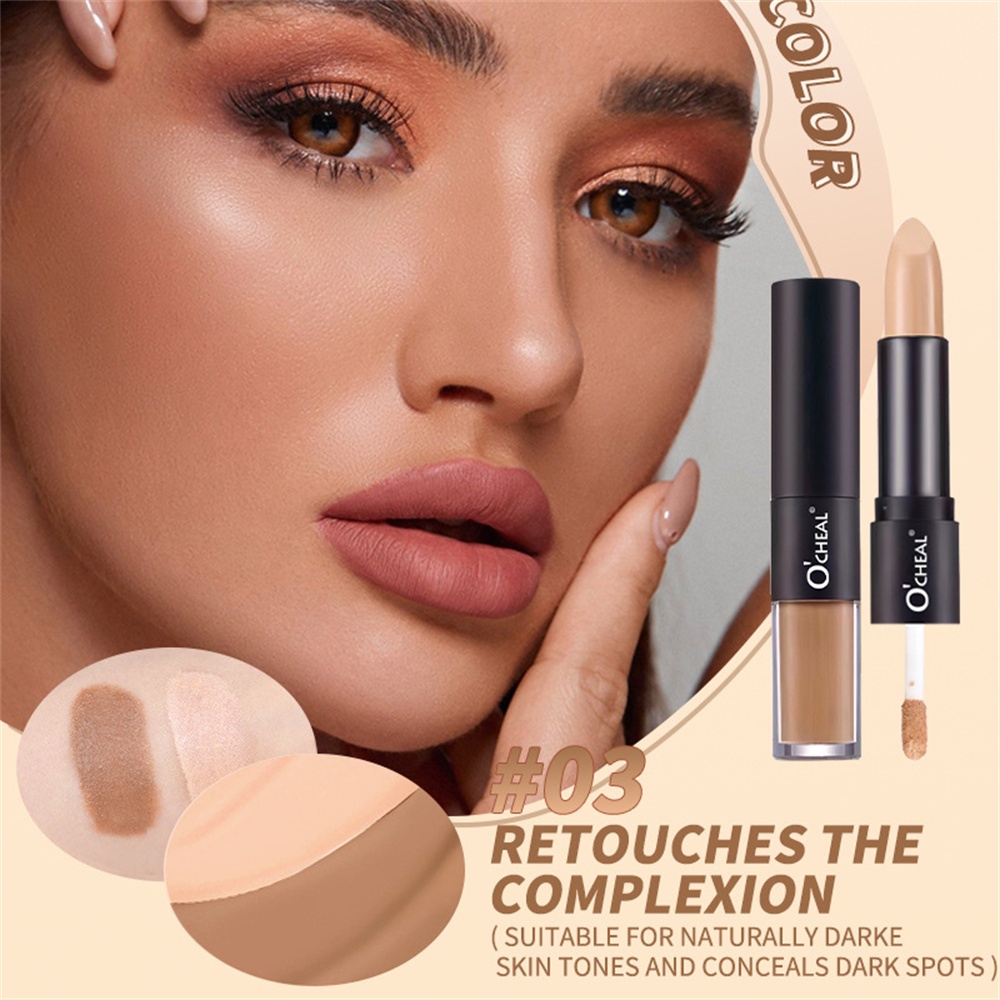 OCHEAL Trang điểm Kem che khuyết điểm hai đầu phổ biến Lip Primer Eye Dark Circles Cover Tattoo