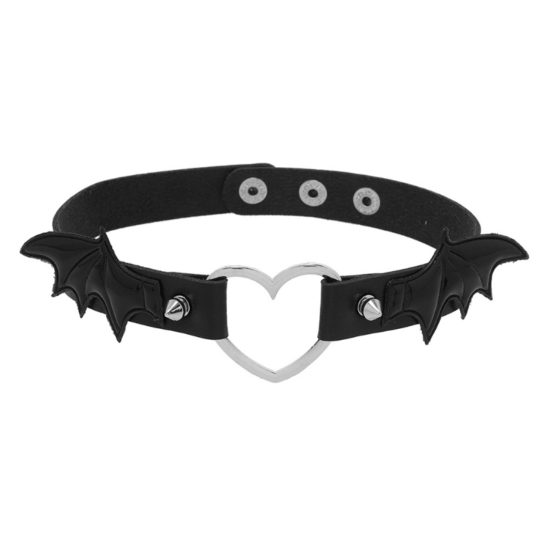 Vòng Cổ choker Da pu Mặt Thánh Giá / Trái Tim / Hoa Hướng Dương Màu Đen Phong Cách harajuku punk Cho Nữ