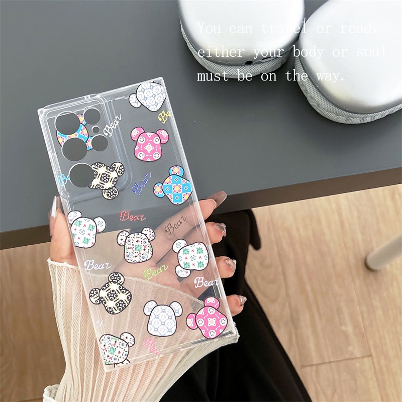 Điện Thoại Ốp Lưng Hình Gấu Cho samsung s23 fe s22 s10 s21 s20 note 10 plus 20 ultra s20 s21 fe 5g