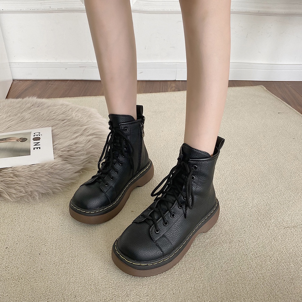 Giày Bốt Martens Cổ Thấp Đế Dày Thoải Mái Thời Trang Anh Quốc Phong Cách Mới 2023