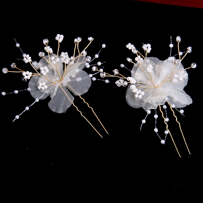 Vnlittle Cài Tóc Hình Hoa Đính Ngọc Trai Giả Thời Trang Cho Cô Dâu