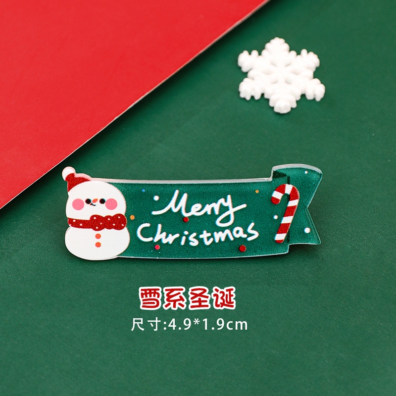 Giáng sinh trang trí kẹp tóc trẻ em Giáng sinh quà tặng nhỏ hoạt hình kẹp acrylic tóc mái kẹp tóc