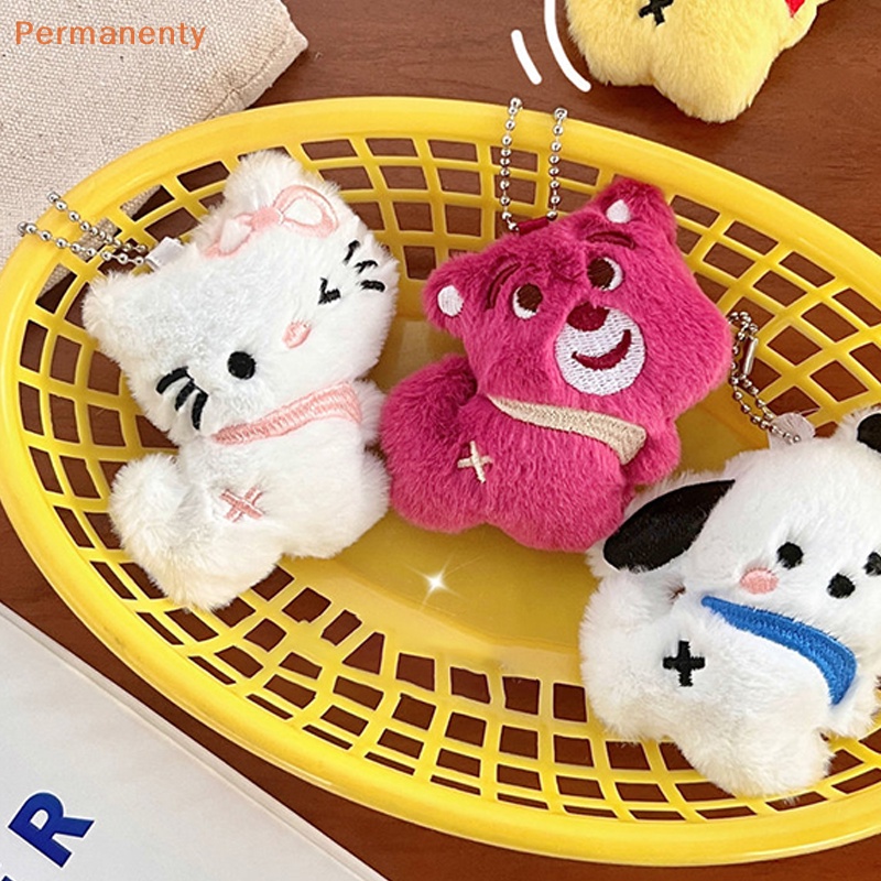 Móc Khóa Hoạt Hình Nhồi Bông Dễ Thương Gấu pachacco straberry Gấu pooh winnie kitty Đáng Yêu Làm Quà Tặng Cho Trẻ Em