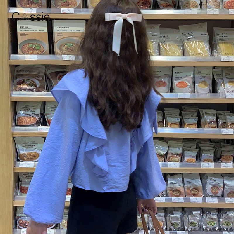 Cassie Áo Sơ Mi áo sơ mi nữ áo kiểu hàn quốc tráng lệ Phong cách chic may đo WCS2393GVW 39Z230926