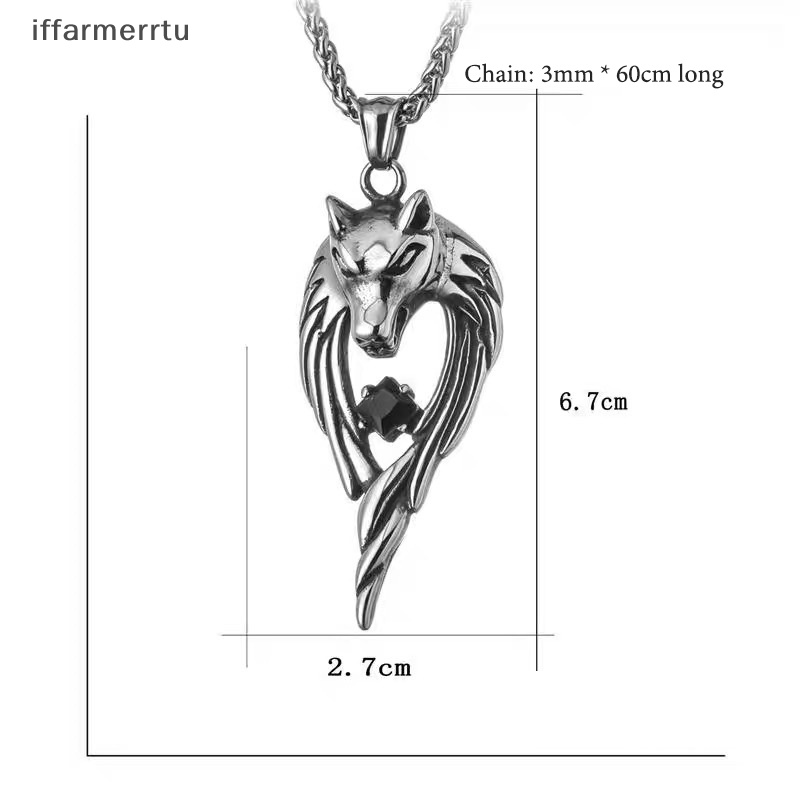 Vòng cổ Mặt Hình Sói Phát Sáng Thời Trang Cho Nam