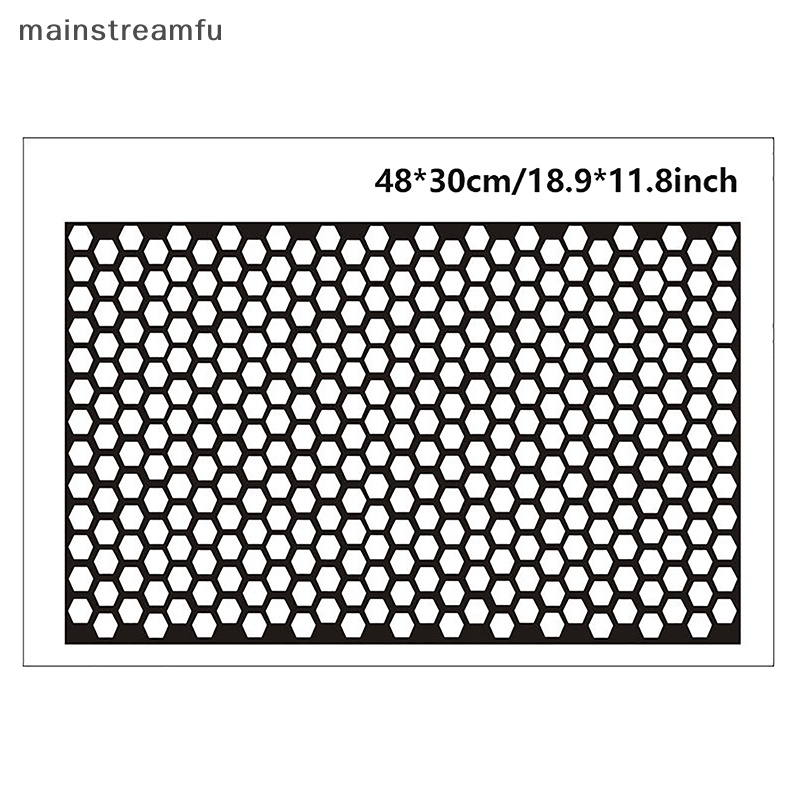 Miếng Dán Đề Can Rỗng Hình Tổ Ong Trang Trí Đèn Hậu Xe Hơi Thời Trang Mới