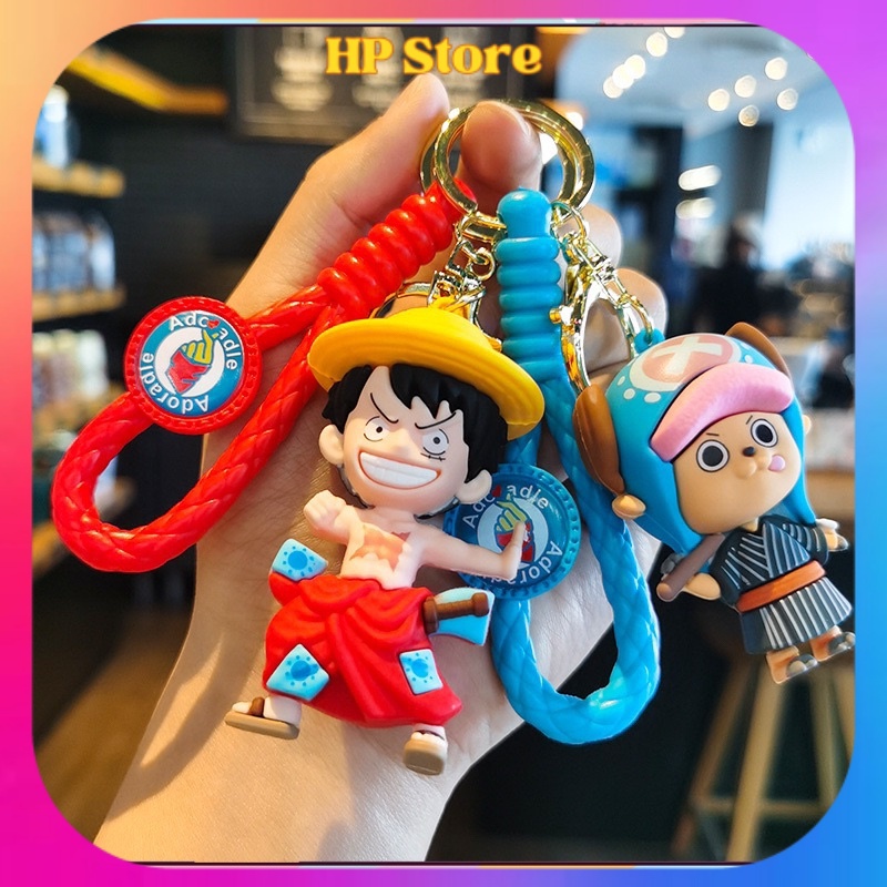 Móc khóa Nhân Vật One Piece mô hình Luffy Zoro Sanji Boa Hancok Chopper móc treo chìa khoá xe máy hình Đảo Hải Tặc