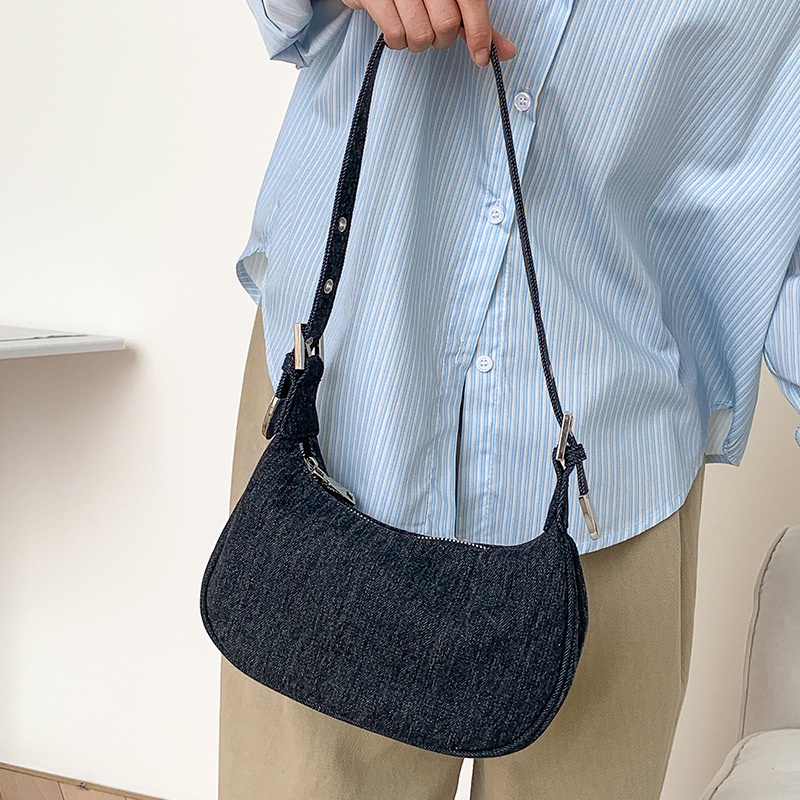 Túi Đeo ChéO denim HọA TiếT HoạT HìNh Dễ Thương Cho Nữ