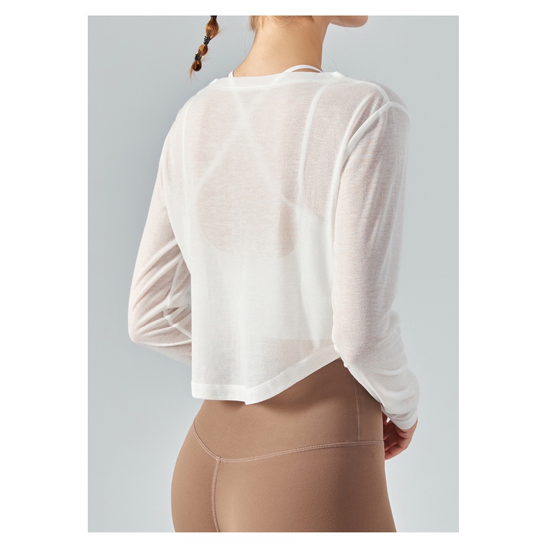 OLALA LEISURE Áo Thun Thể Thao Tay Dài Cổ Chữ V Thoáng Khí Nhanh Khô XS DSL370