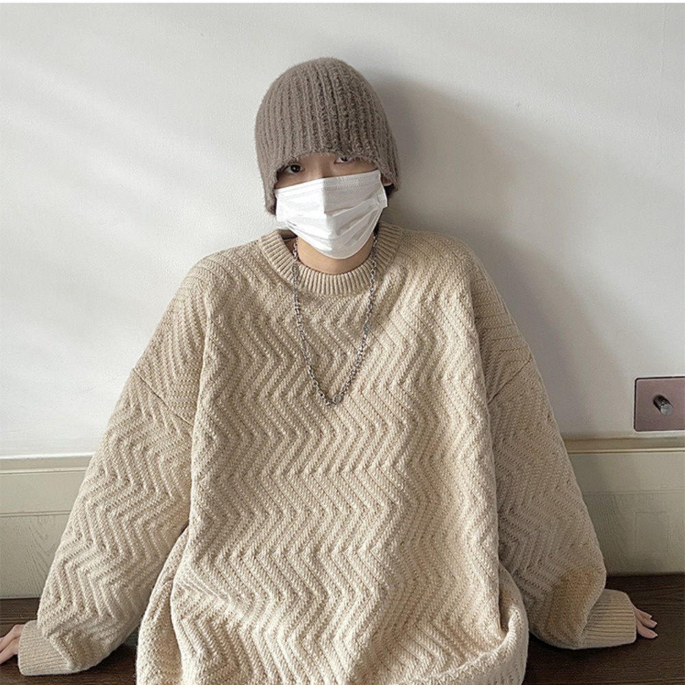 Áo sweater Cổ Tròn Dáng Rộng Phong Cách Thời Trang Thu Đông Mới