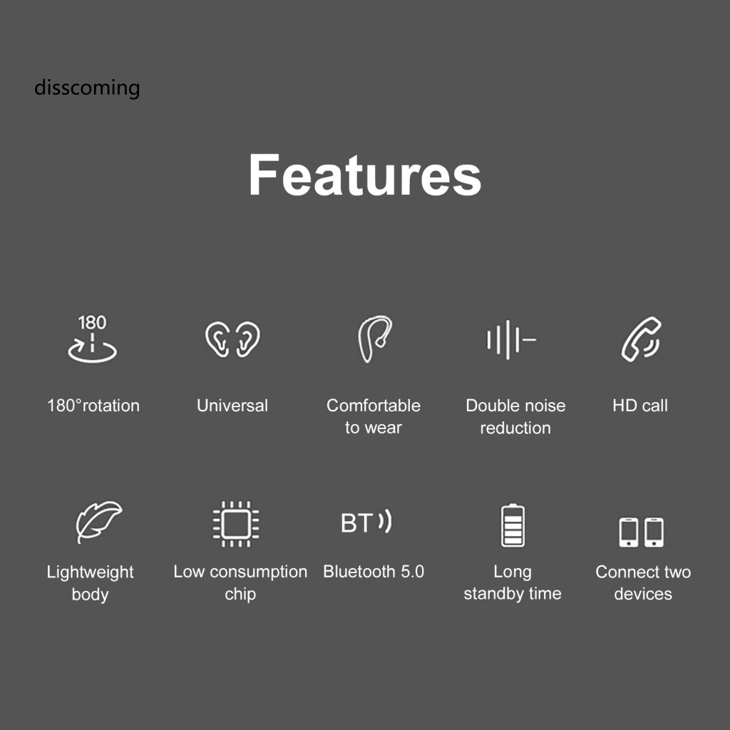 Tai Nghe Thể Thao Không Dây bluetooth Xoay 180 Độ 50