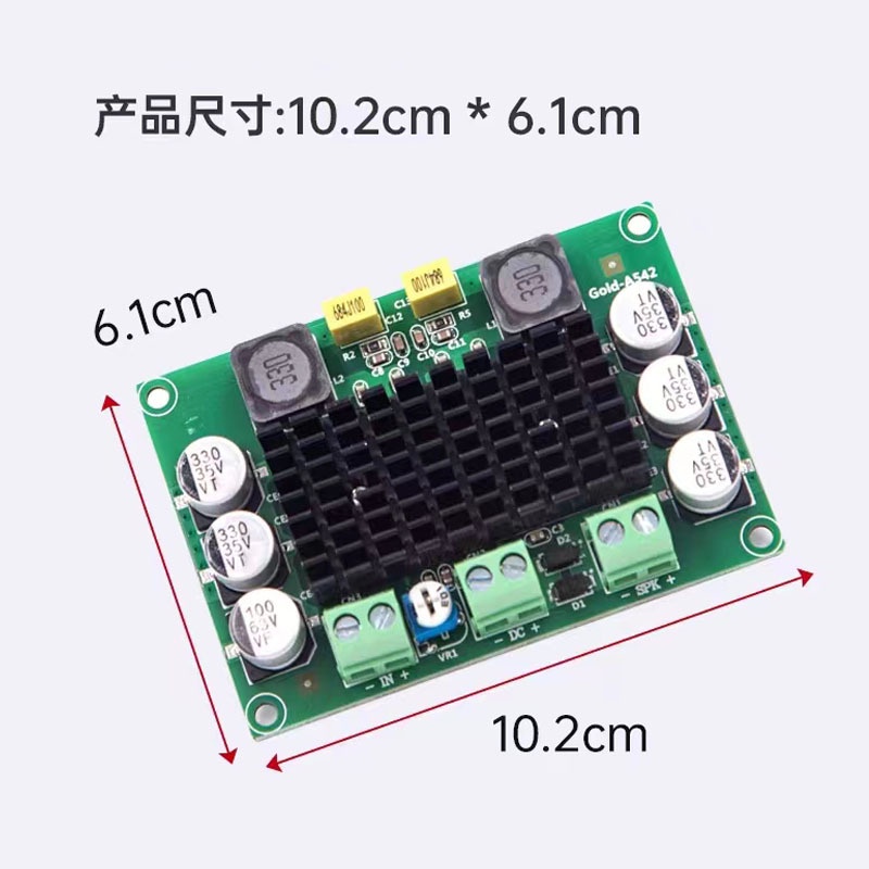 Bảng Mạch Khuếch Đại Âm Thanh Kỹ Thuật Số tpa3116d2 12-24v gold-542 mono 100w