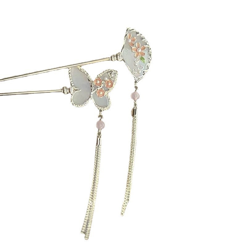 Trâm Cài Tóc Kim Loại Hình Bướm Phong Cách Trung Hoa Cổ Điển Mới