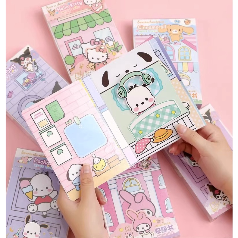 Sanrio Set 6 Cuốn Sách Đồ Chơi Làm Thủ Công Cho Bé